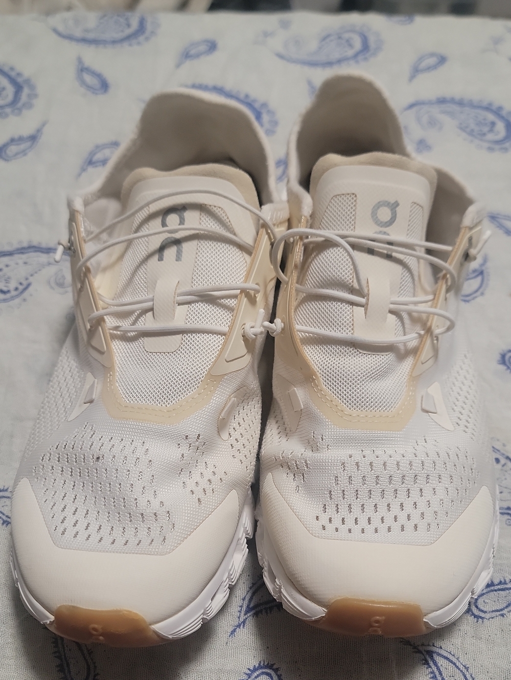 On Running Women’s Athletic Sneakers in Cream and White